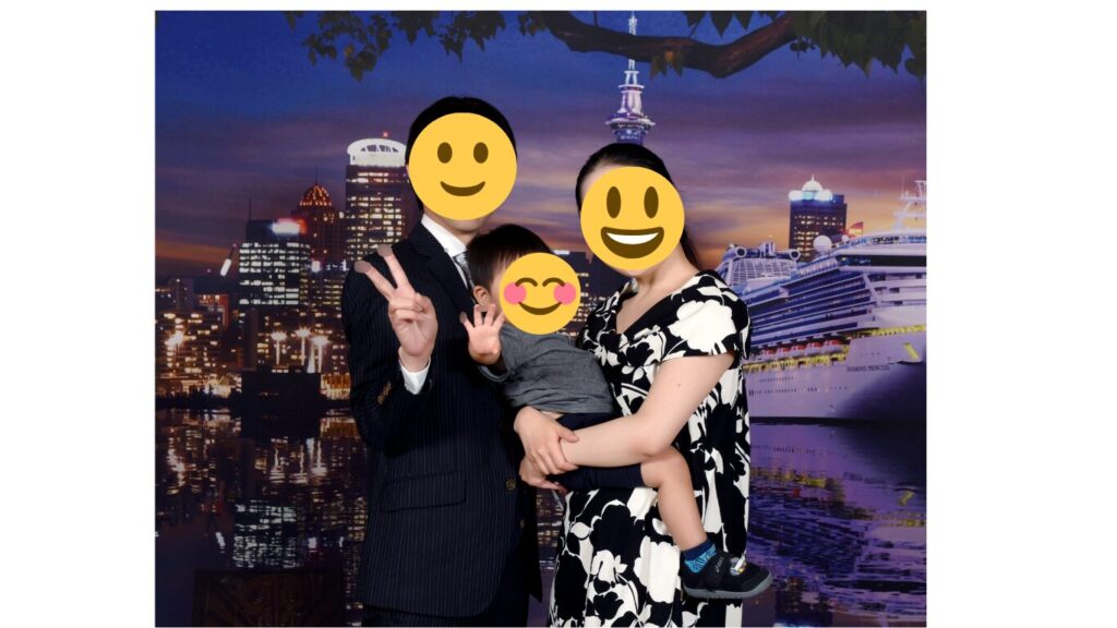ダイヤモンドプリンセス、子連れ、フォーマルナイト、写真